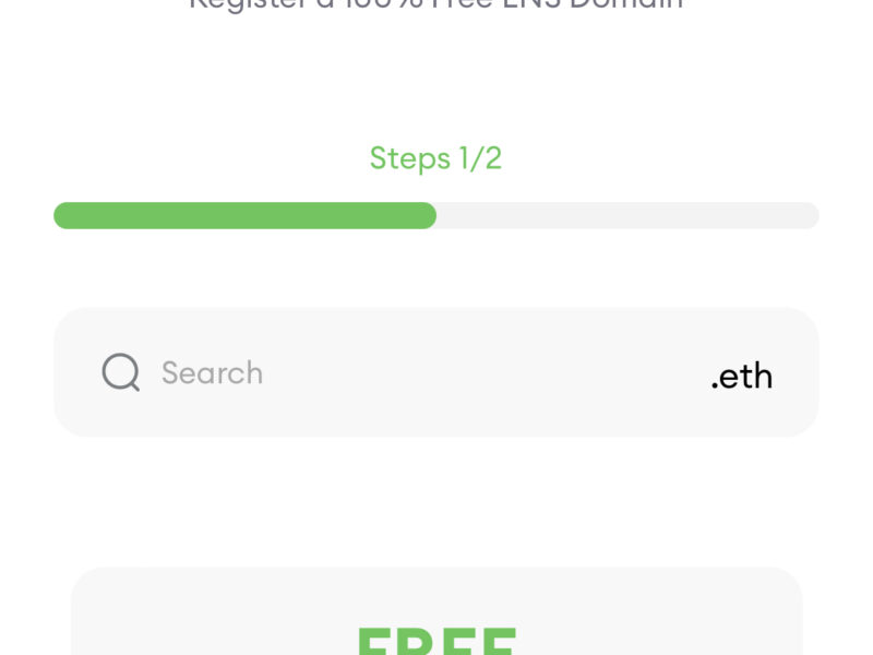 100% Free ENS (.eth) Domain Registration